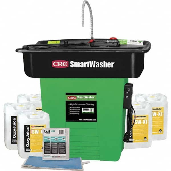 CRC - 25 Gal Free Standing Water-Based Mobile Parts Washer Kit - Strong Tooling