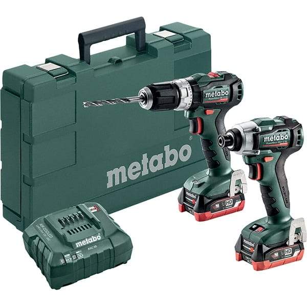 Metabo - Cordless Tool Combination Kits Voltage: 12 Tools: 1/4" Hex Compact Brushless Impact Driver; Compact Brushless Hammer Drill/Driver - Strong Tooling