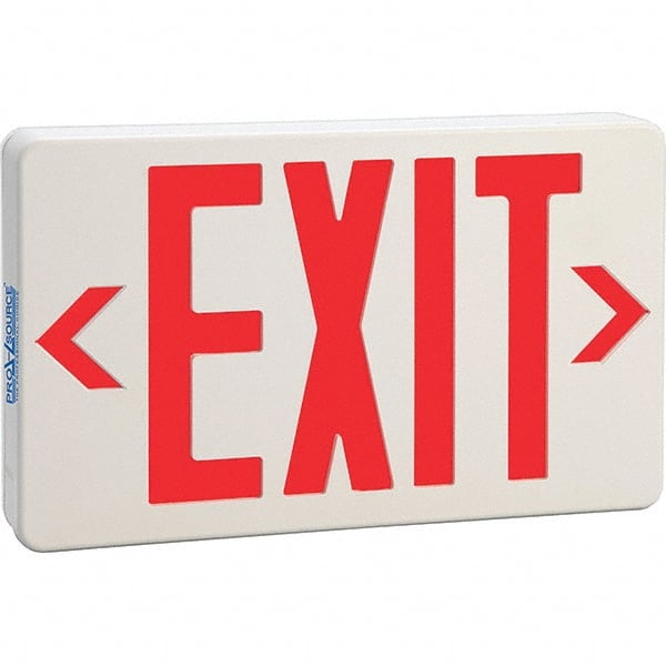 PRO-SOURCE - Illuminated Exit Signs Number of Faces: 2 Letter Color: Red - Strong Tooling