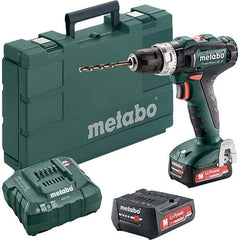 Metabo - 12 Volt 3/8" Keyless Chuck Cordless Hammer Drill - 0 to 21,000 BPM, 0 to 360 & 1,400 RPM, Reversible - Strong Tooling