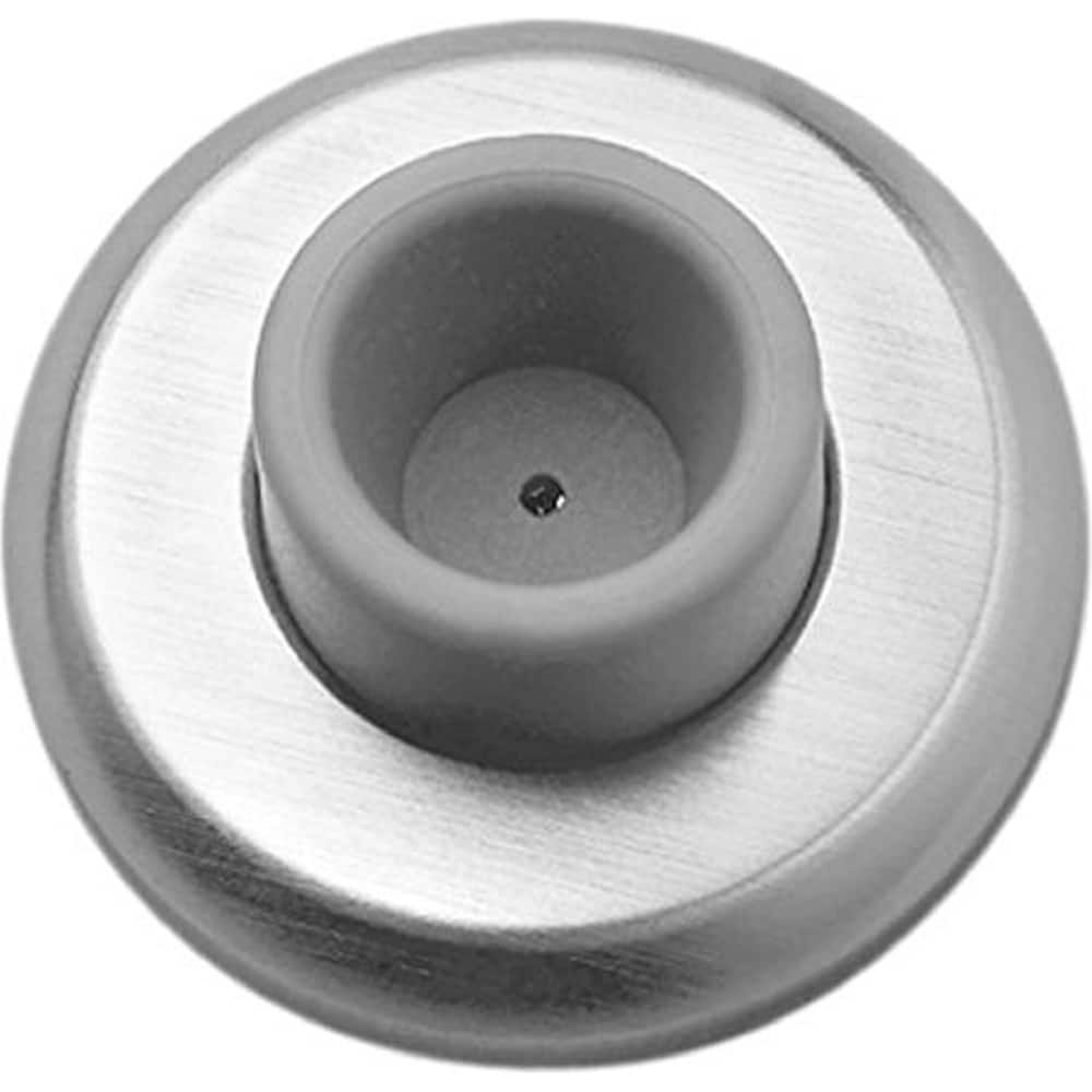 Rockwood - Stops; Type: Concave Bumper ; Finish/Coating: Bright Chrome ; Projection: 1 (Inch); Mount Type: Wall - Exact Industrial Supply