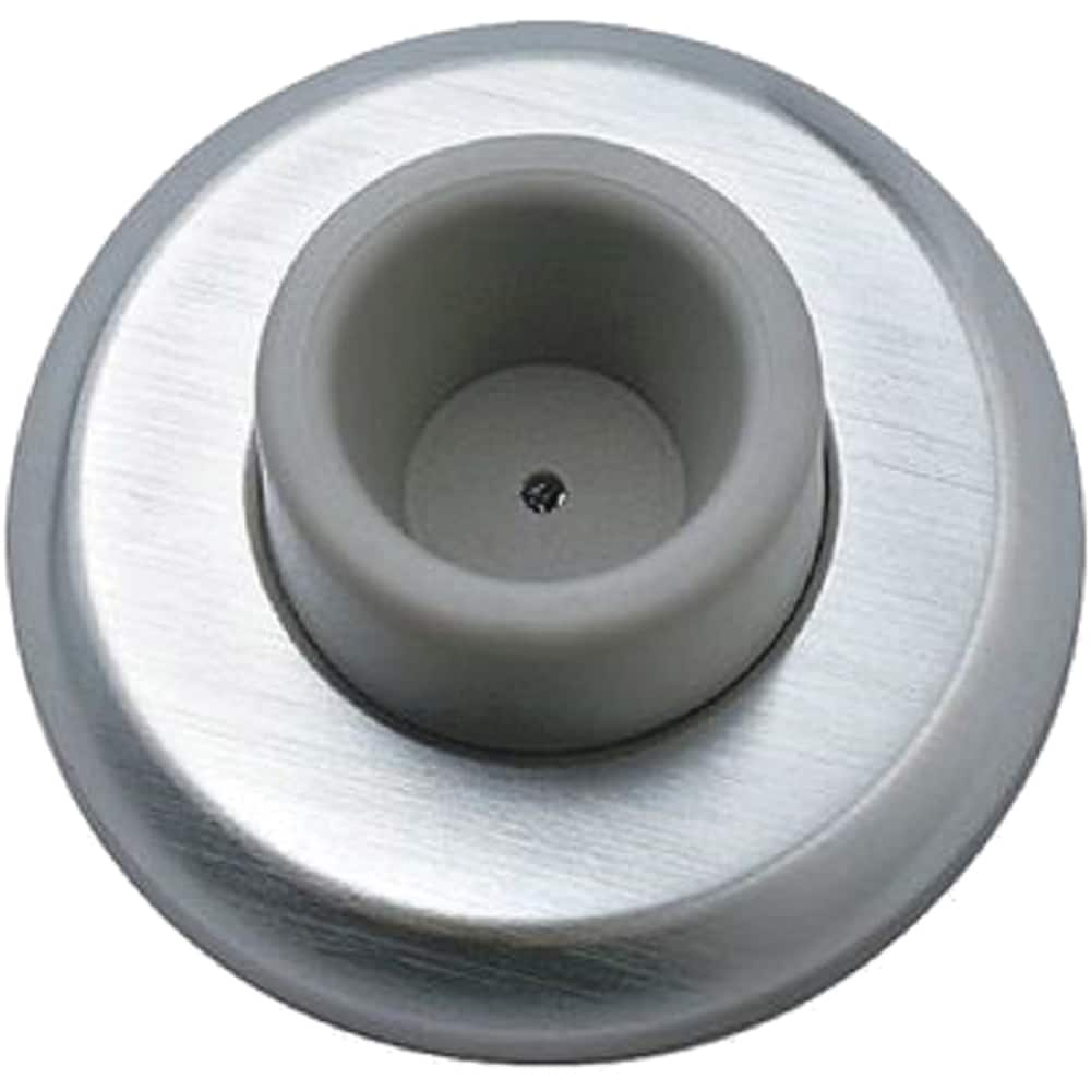 Rockwood - Stops; Type: Concave Bumper ; Finish/Coating: Satin Stainless Steel ; Projection: 3/4 (Inch); Mount Type: Wall - Exact Industrial Supply