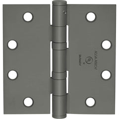 Yale - Commercial Hinges; Length (Inch): 4-1/2 ; Thickness (Decimal Inch): 0.1340 ; Number of Knuckles: 5.000 ; Stanley Finish Code: USP ; Finish/Coating: USP ; Box Quantity: 3 - Exact Industrial Supply