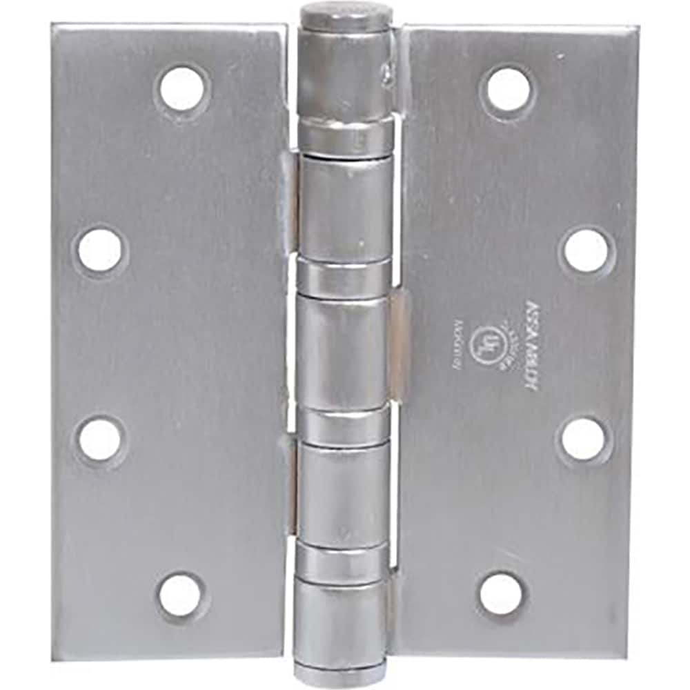 Yale - Commercial Hinges; Length (Inch): 4-1/2 ; Thickness (Decimal Inch): 0.1800 ; Number of Knuckles: 5.000 ; Stanley Finish Code: US26D ; Finish/Coating: US26D ; Box Quantity: 3 - Exact Industrial Supply