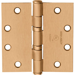 Yale - Commercial Hinges; Length (Inch): 4-1/2 ; Thickness (Decimal Inch): 0.1340 ; Number of Knuckles: 5.000 ; Stanley Finish Code: US10 ; Finish/Coating: US10 ; Box Quantity: 3 - Exact Industrial Supply