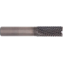 M.A. Ford - 1/4" Diam, 1/2" LOC, 1/4" Shank Diam, 8-Flute Burr-End Diamond-Pattern Router Bit - Exact Industrial Supply