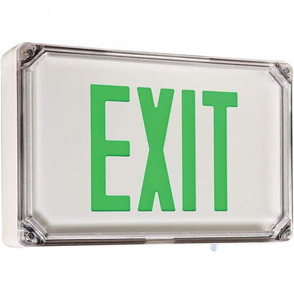 Hubbell Lighting - Illuminated Exit Signs Number of Faces: 1 Letter Color: Green - Strong Tooling