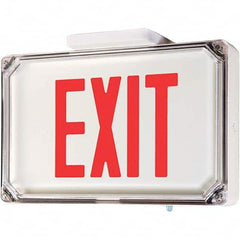 Hubbell Lighting - Illuminated Exit Signs Number of Faces: 1 Letter Color: Red - Strong Tooling