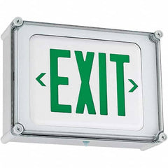 Hubbell Lighting - Illuminated Exit Signs Number of Faces: 1 Letter Color: Green - Strong Tooling