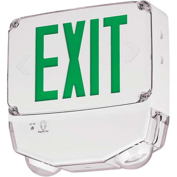 Hubbell Lighting - Illuminated Exit Signs Number of Faces: 1 Letter Color: Green - Strong Tooling