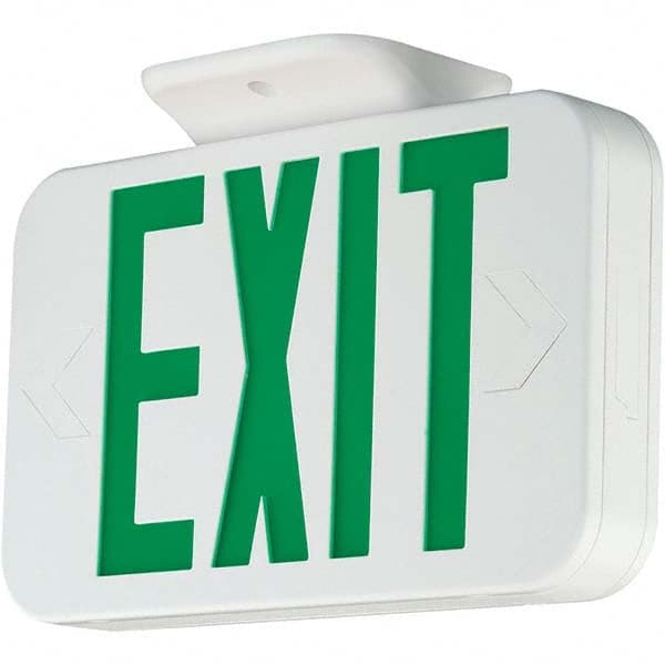 Hubbell Lighting - Illuminated Exit Signs Number of Faces: 1 Letter Color: Green - Strong Tooling