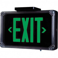 Hubbell Lighting - Illuminated Exit Signs Number of Faces: 2 Letter Color: Green - Strong Tooling