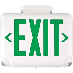 Hubbell Lighting - Combination Exit Signs Mounting Type: Wall Mount; Ceiling Mount Number of Faces: 1 - Strong Tooling