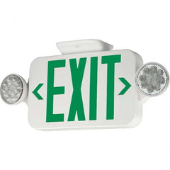 Hubbell Lighting - Combination Exit Signs Mounting Type: Wall Mount; Ceiling Mount Number of Faces: 1 - Strong Tooling