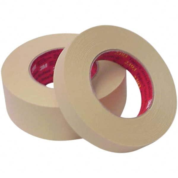 Masking Tape: 100 mm Wide, 55 m Long, 7.6 mil Thick, Tan Crepe Paper, Rubber Adhesive, 28 lb/in Tensile Strength