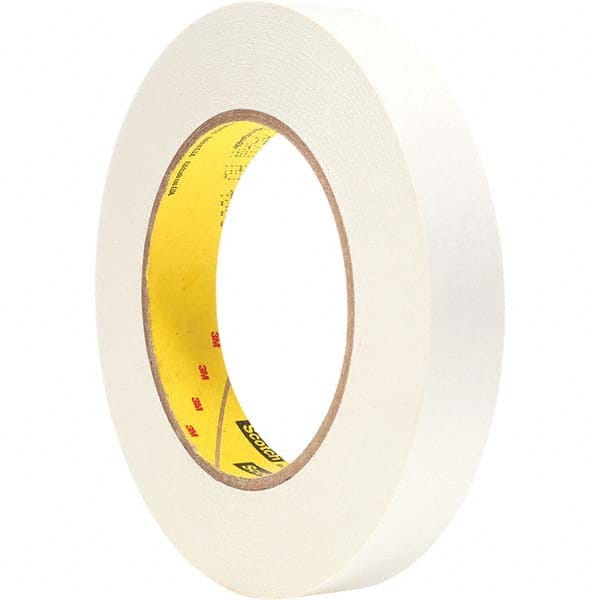 Masking Tape: 60 yd Long, 6.7 mil Thick, White Paper, Rubber Adhesive, 20 lb/in Tensile Strength