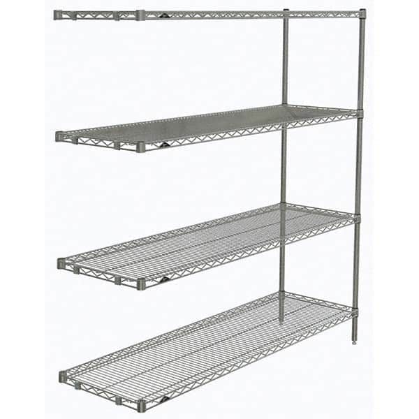 Metro - 2,000 Lb Capacity 4 Shelf Wire Shelving - Add-On Unit - Strong Tooling