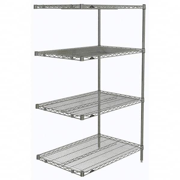 Metro - 2,000 Lb Capacity 4 Shelf Wire Shelving - Add-On Unit - Strong Tooling