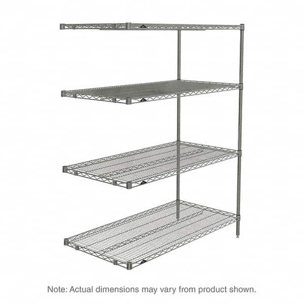 Metro - 2,000 Lb Capacity 4 Shelf Wire Shelving - Add-On Unit - Strong Tooling