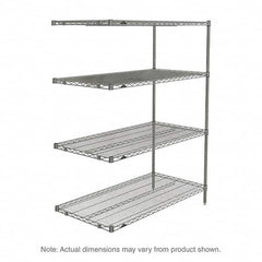 Metro - 2,000 Lb Capacity 4 Shelf Wire Shelving - Add-On Unit - Strong Tooling