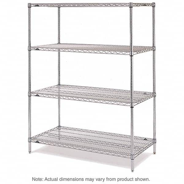 Metro - 2,000 Lb Capacity 4 Shelf Wire Shelving - Starter Unit - Strong Tooling