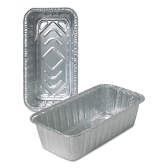 Durable Packaging - Food Containers; Type: Loaf Pan ; Shape: Rectangular ; Volume Range: Smaller than 64 oz. ; Height (Decimal Inch): 2.000000 ; Diameter/Width (Decimal Inch): 8.6875 ; Length (Decimal Inch): 4.5625 - Exact Industrial Supply