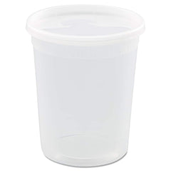 Pactiv - Food Containers; Type: Container & Lid Combination ; Shape: Round ; Volume Range: Smaller than 64 oz. ; Height (Decimal Inch): 6.000000 ; Diameter/Width (Decimal Inch): 4.5500 ; Length (Decimal Inch): 4.5500 - Exact Industrial Supply