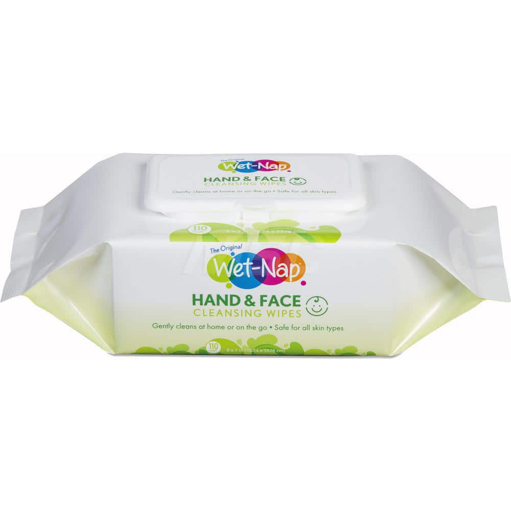 Hand Cleaning Wipes: Pack, 7 x 6″ Sheet, White