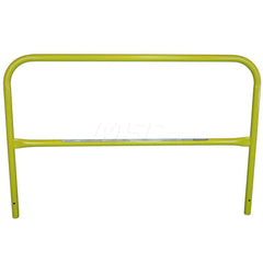 Heavy-Duty Guard Rail: Yellow, Painted, Steel 5″ Long, 42″ High, 2 Rails