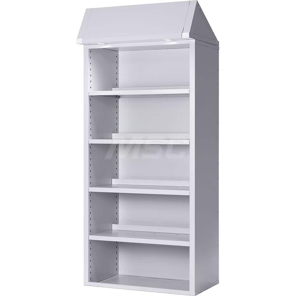 CNC Storage Accessories; For Use With: Shelf Module with Hood; Description: Additional shelf for chelf cabinet with stop bar white RAL9010