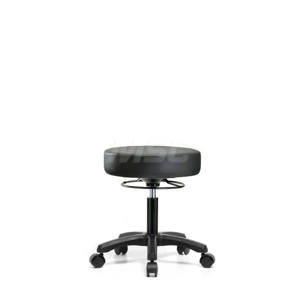 Lab Stool: Vinyl, 24″ Seat Width, 24″ Seat Depth Round Height