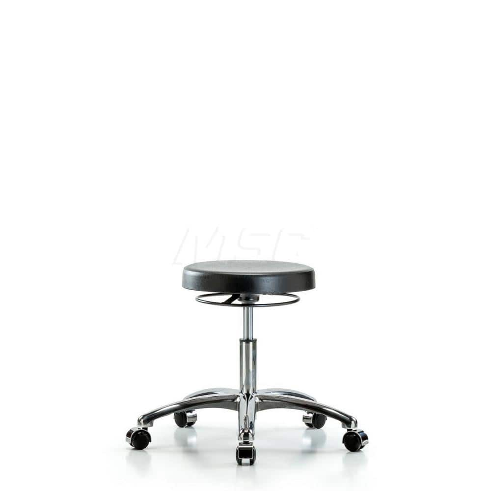 Lab Stool: Polyurethane, 25″ Seat Width, 25″ Seat Depth Round Height