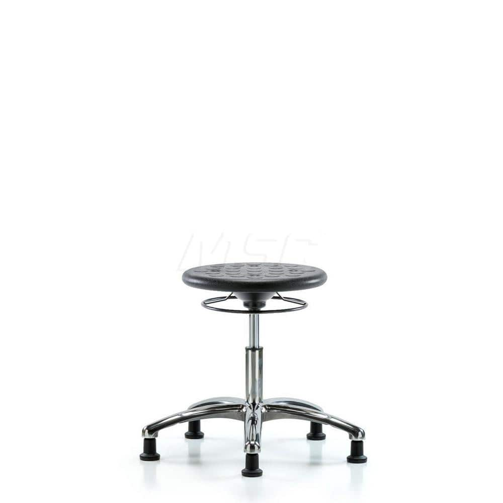 Lab Stool: Polyurethane, 25″ Seat Width, 25″ Seat Depth Round Height