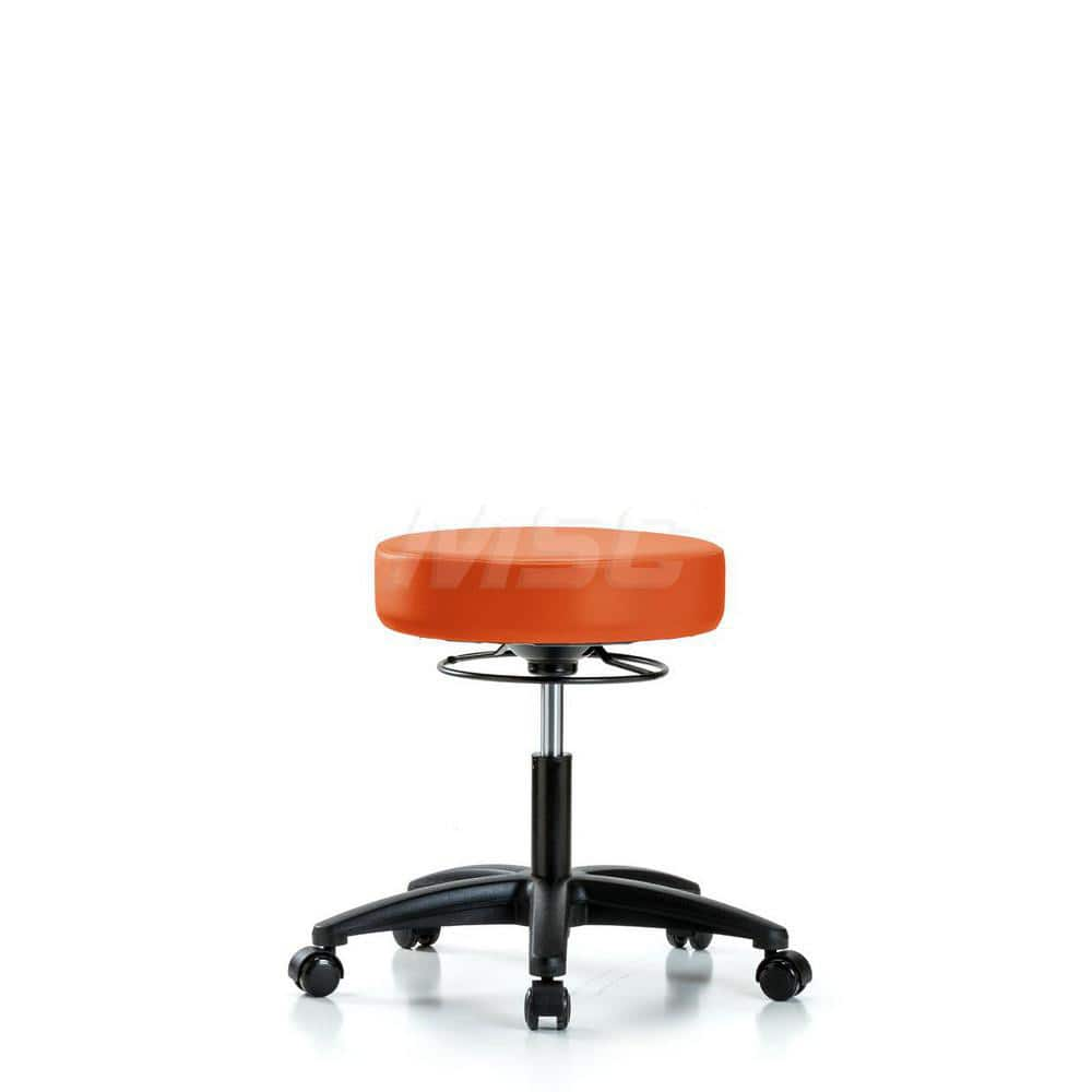 Lab Stool: Vinyl, 24″ Seat Width, 24″ Seat Depth Round Height