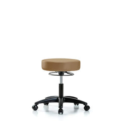 Lab Stool: Vinyl, 24″ Seat Width, 24″ Seat Depth Round Height