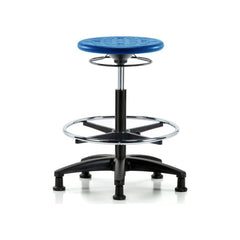 Lab Stool: Polyurethane, 24″ Seat Width, 24″ Seat Depth Round Height