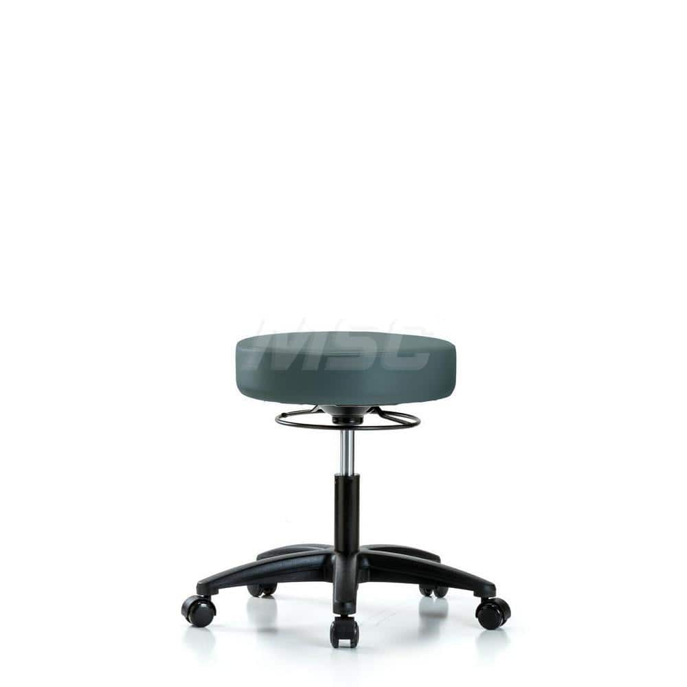 Lab Stool: Vinyl, 24″ Seat Width, 24″ Seat Depth Round Height