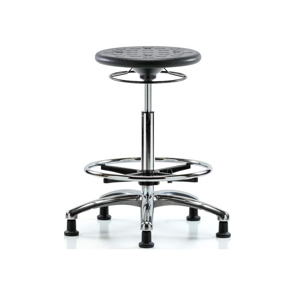 Lab Stool: Polyurethane, 25″ Seat Width, 25″ Seat Depth Round Height