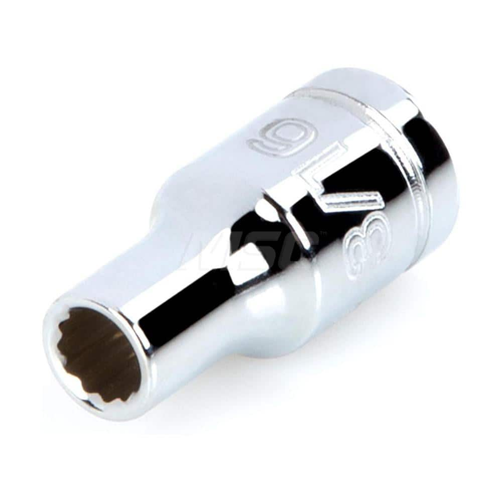 Hand Socket: 1/4″ Drive, 3/16″ Socket, 12-Point Chrome-Plated & Polished