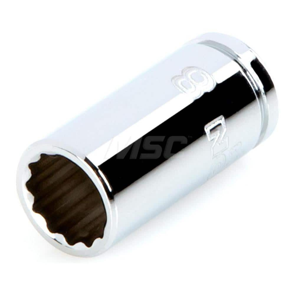 Hand Socket: 1/4″ Drive, 8 mm Socket, 12-Point Chrome-Plated & Polished