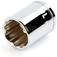 Hand Socket: 3/8″ Drive, 18 mm Socket, 12-Point Chrome-Plated & Polished