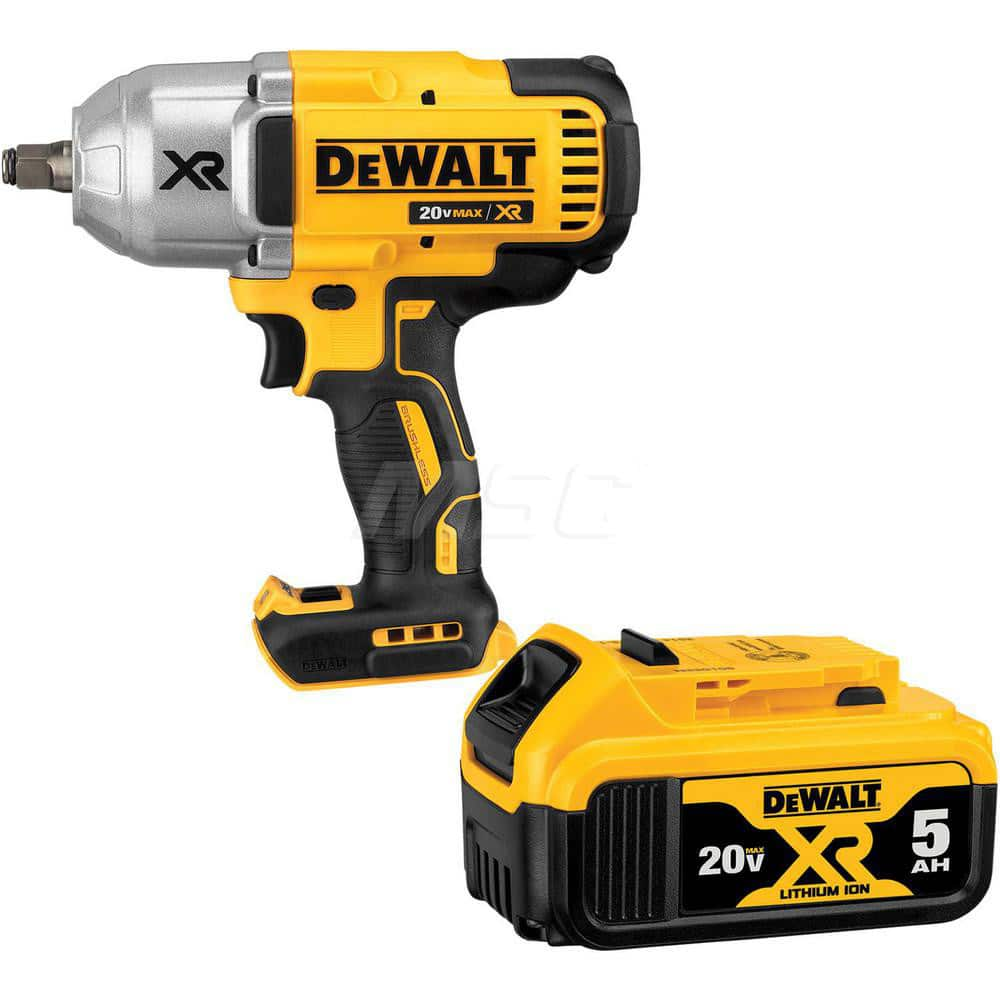 Cordless Impact Wrench: 20V, 1/2″ Drive, 0 to 2,400 BPM, 1,900 RPM 700 ft-lb, 1 20V MAX Battery Included, DCB101