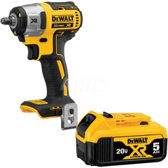 Cordless Impact Wrench: 20V, 3/8″ Drive, 0 to 3,200 BPM, 2,800 RPM 150 ft-lb, 1 20V MAX Battery Included