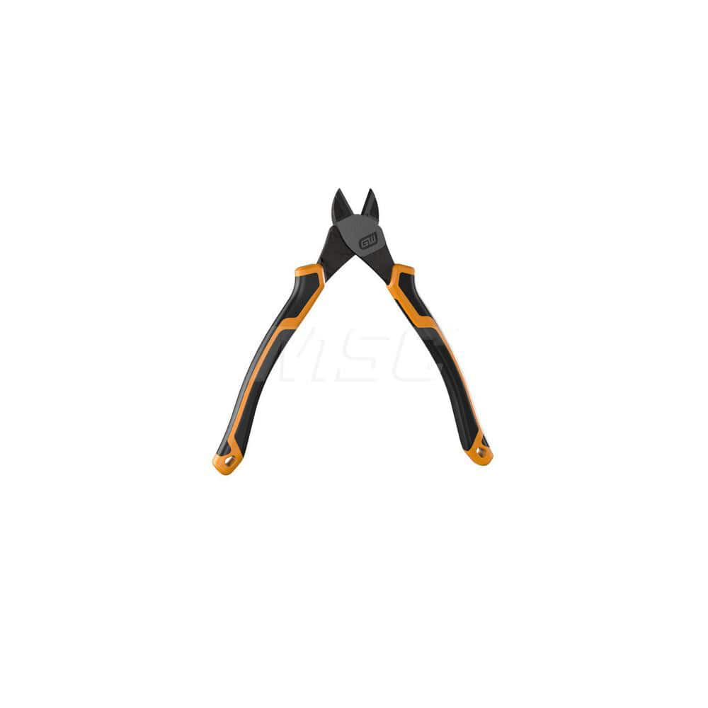 Diagonal Cutting Plier: 8.6″ OAL 3/4″ Jaw Length, Dual Material Handle