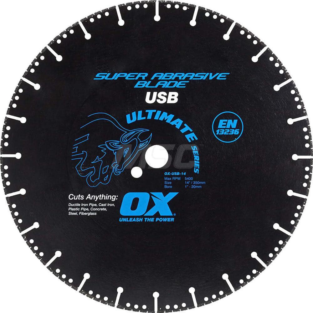 Wet & Dry Cut Saw Blade: 7″ Dia, 5/8 & 7/8″ Arbor Hole Use on Metal, Round with Diamond Knockout Arbor