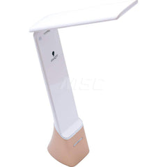 Task Light: LED, 7.874″ Reach, Pivot Arm, Free Standing, Rose Gold & White 5 Watts