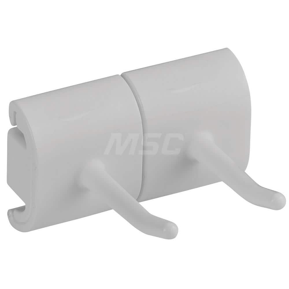 Mop & Broom Wall Hooks; Type: Wall Bracket; Number Of Holders: 2.000; Maximum Load Capacity: 13.20; Material: Polypropylene; Polyamide; Color: White; Width (Inch): 3.07