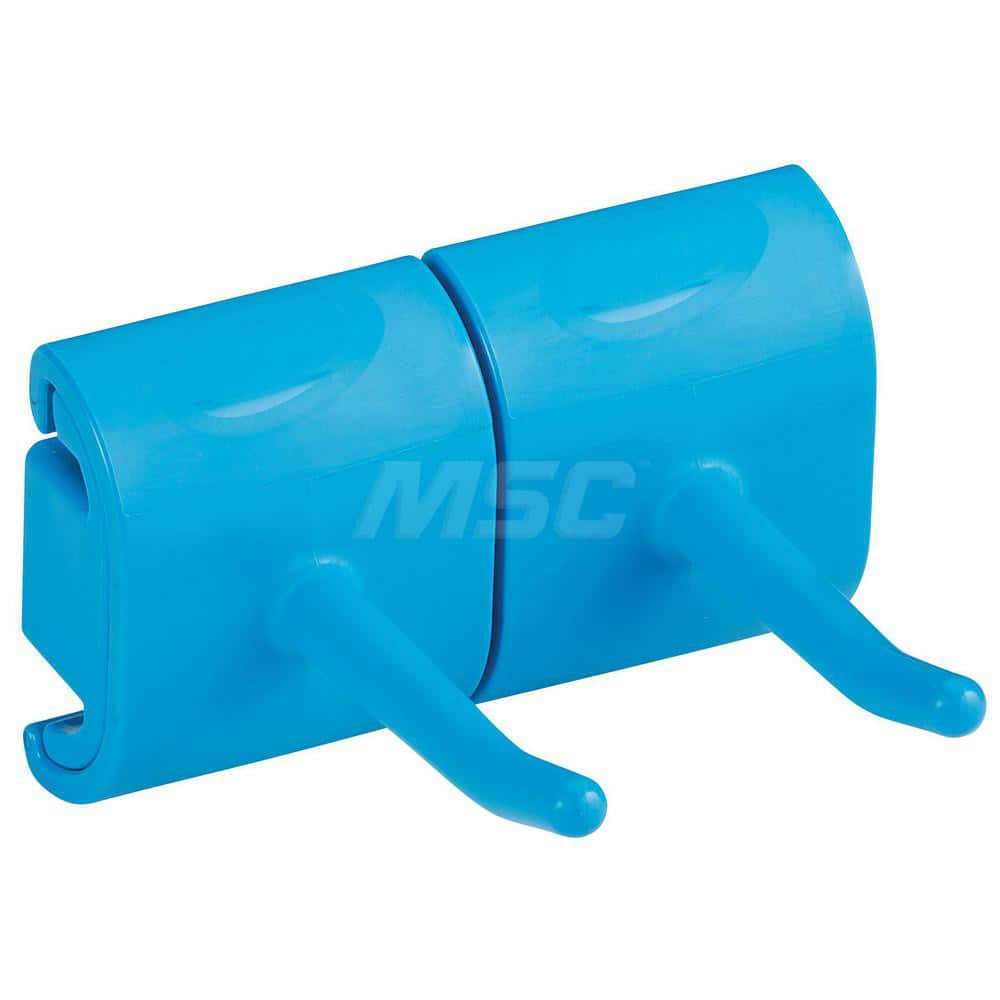 Mop & Broom Wall Hooks; Type: Wall Bracket; Number Of Holders: 2.000; Maximum Load Capacity: 13.20; Material: Polypropylene; Polyamide; Color: Blue; Width (Inch): 3.07