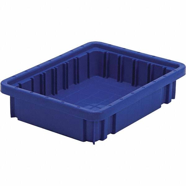 Quantum Storage - 20 Lb Load Capacity Blue Polypropylene Dividable Container - Stacking, 2-1/2" Long x 8.3" Wide x 10.9" High - Strong Tooling