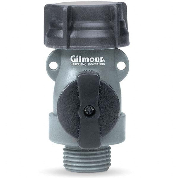 Gilmour - Garden Hose Fittings & Repair Kits Type: Shut-Off Valve Connector Type: Male; Female - Strong Tooling